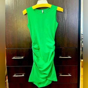 Sold! New Ruched green dress. Size small